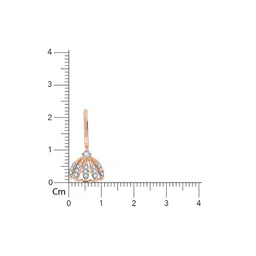 GIVA 18K Rose Gold Diamond Jhumki Earrings-3.71gm image 3