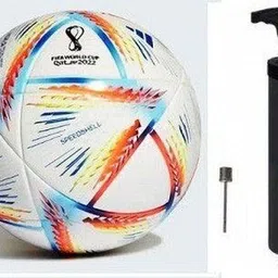singhals World Cup Football Full Size 5 no. with 6inch air Pump and pin Football - Size: 5-picture-12