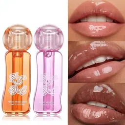 hsq High Shine Hydrating Lip Gloss Combo Moisturizing Non-Sticky Lip Oil(pack of 2) image 1