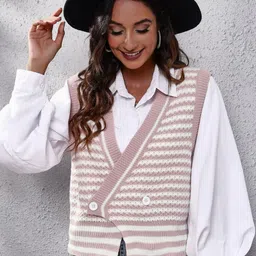 Oh Rare Women Striped Cardigan-image-73