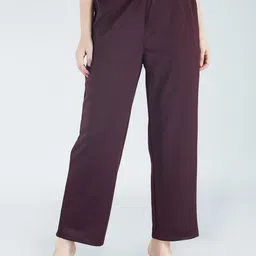 HJ HASASI Women Relaxed Straight Leg Trousers-image-86