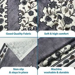 Myntra Elegant Homes Grey & White Cotton Sofa Cover image 5