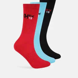 HRX by Hrithik Roshan Men Pack Of 3 Patterned Above Ankle Length Gym Socks-picture-13