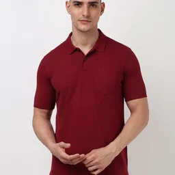 Peter England Men Solid Polo Collar Cotton T-Shirt-picture-21