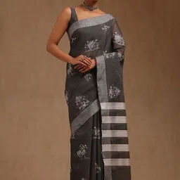 Soch Abstract Embroidered Chanderi Saree-image-62