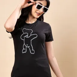 CORSICA Women Dry Fit Graphic Printed Round Neck Pure Cotton T-shirt-image-63