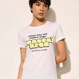 ONLY Women Typography Printed T-shirt-image-77