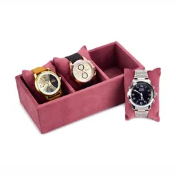 Alpna Unisex Textured 3 Slot Soft & Durable Watch Organiser image 3