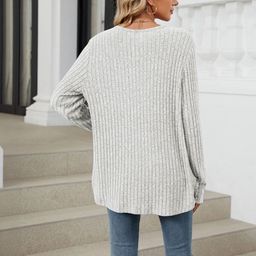 HERE&NOW Women Grey Sweaters-picture-37