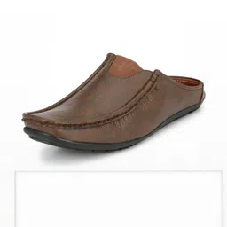 SCARPIA Men Brown Textured Square Toe Synthetic Slip On Loafers image 4