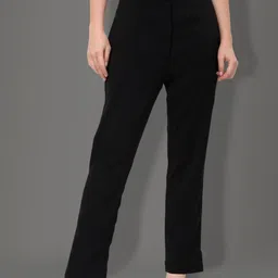 Tamiska By Narendra Kumar Women Relaxed Straight Leg Mid-Rise Trouser-image-11