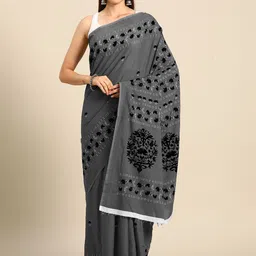 BUTA BUTI Floral Printed Pure Cotton Saree-image-98