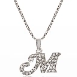 CZARDONIC Unisex Silver-Plated Pendant with Chain-image-49