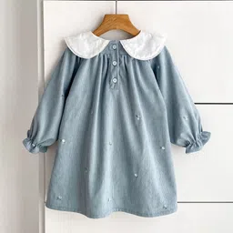 LULU & SKY Embroidered Peter Pan Collar A-Line Dress image 4