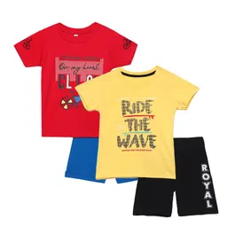 YK Boys Pack Of 2 Printed Pure Cotton T-shirt With Shorts-picture-16