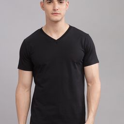 SOLACEACTIVE Men Typography Printed V-Neck Cotton Slim Fit T-shirt-picture-26
