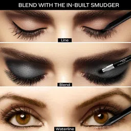 faces canada Ultime Pro Intense Gel Kajal With Smudger & Sharpener | Pack of 2 image 4