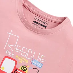 Awbabie Boys Brown Cotton Tshirts image 2