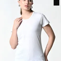 BAESD Women Pack Of 2 Solid Round Neck Cotton T-shirts-image-92