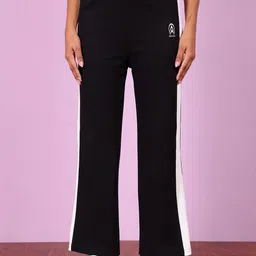 Zicada Women Colourblocked Striped Loose Fit Trousers-image-53