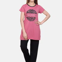 Divine Girl Women Pack Of 2 Printed Night suit image 5