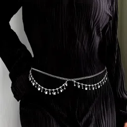 Peora Butterfly Style Cubic Zirconia Studded Waist Chain Saree Accessories-image-69