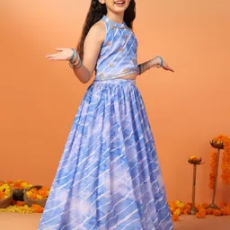 Sangria Girls Printed With Embellished Lehenga Choli image 5