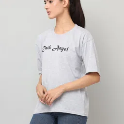 Linoges Women Typography Printed 1 T-shirt image 2