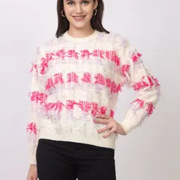 DressBerry Women Round Neck Woollen Pullover Sweaters-picture-21