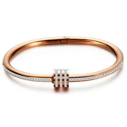 Shining Diva Fashion Crystals Rose Gold-Plated Bangle-Style Bracelet-picture-31