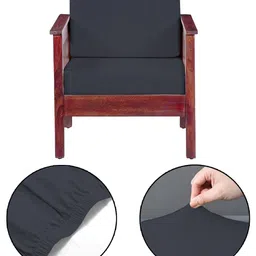 Lazi Grey Polyester Sofa Cover image 2