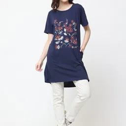 Linoges Women Floral Printed Pockets 1 T-shirt image 4