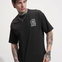 HIGHLANDER Men Typography Printed Round Neck Cotton Oversized T-shirt-picture-20