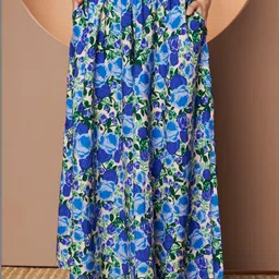 LookShine Women Floral Printed Relaxed Flared Wrinkle Free Trousers image 3