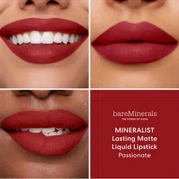 bareMinerals Mineralist Lasting Matte Liquid Lipstick 3.5 ml - Passionate image 4