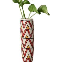 VarEesha Off White & Red Printed Wall Hanging Planter image 2