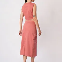 IVOC Round Neck Pure Cotton Top With Skirt Co-Ords image 5