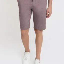 ColorPlus Men Regular Fit Mid-Rise Cotton Regular Shorts-picture-16