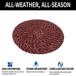 Kuber Industries Brown Round Cotton Doormats image 5