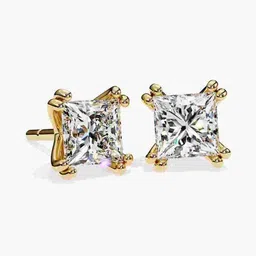 VALANOVA 14Kt Lab Grown Gold Diamond Studded Earrings-1.06 gm image 5