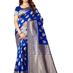 KSALIYA Women Woven Design Silk Blend Saree-picture-28
