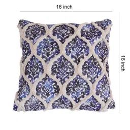 Aura Blue & Grey 3 Pieces Ethnic Motifs Square Cushion Covers image 3