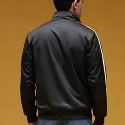 maykr Men Solid Bomber Jacket image 4