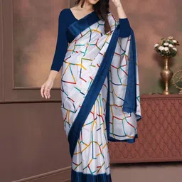 Jihana Fab Women Geometric Printed Saree-image-18