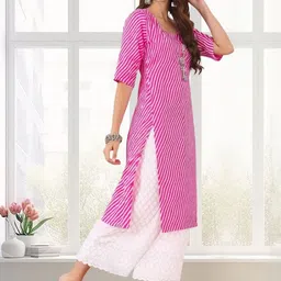 SZN Women Ethnic Motifs Crepe Straight Kurtas-picture-25