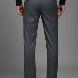 Louis Philippe Men Textured Slim Fit Trousers image 2