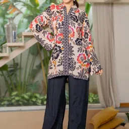 FFI Jayti Floral Printed Tunic With Palazzo Co-Ords-image-1