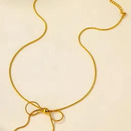 MEENAZ Gold-Plated Butterfly Twisted Rope Chain-image-76
