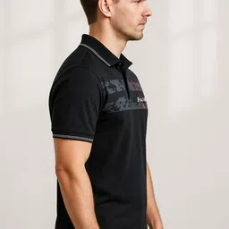 Dollar Men Camouflage Printed Polo Collar Pockets T-shirt image 4