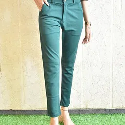 NAAREE COLLECTION Women Slim Fit Mid-Rise Trousers-picture-29
